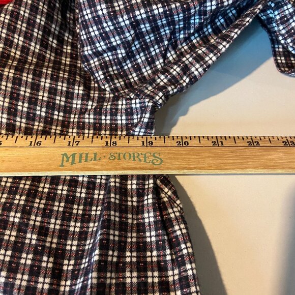 Vintage Union Made Women 12 Midi Dress Cottagecore Homestead Lagenlook Plaid 60s - Picture 6 of 8